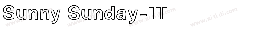 Sunny Sunday字体转换